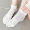 5/10 Pairs Casual Spring Summer Women's Boat Socks with Subtle Floral Mesh Lace Up Low Cut Short Socks Breathable and Sweat Absorbing Invisible Socks