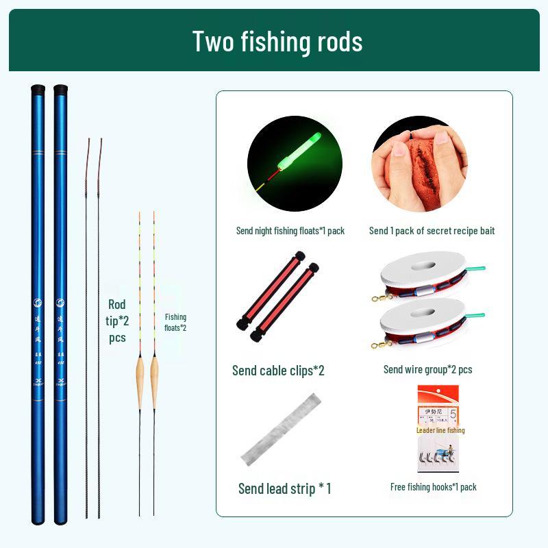 Ultra-Light Ultra-Hard Beginner Fishing Rod Set - Short Section Stream Rod