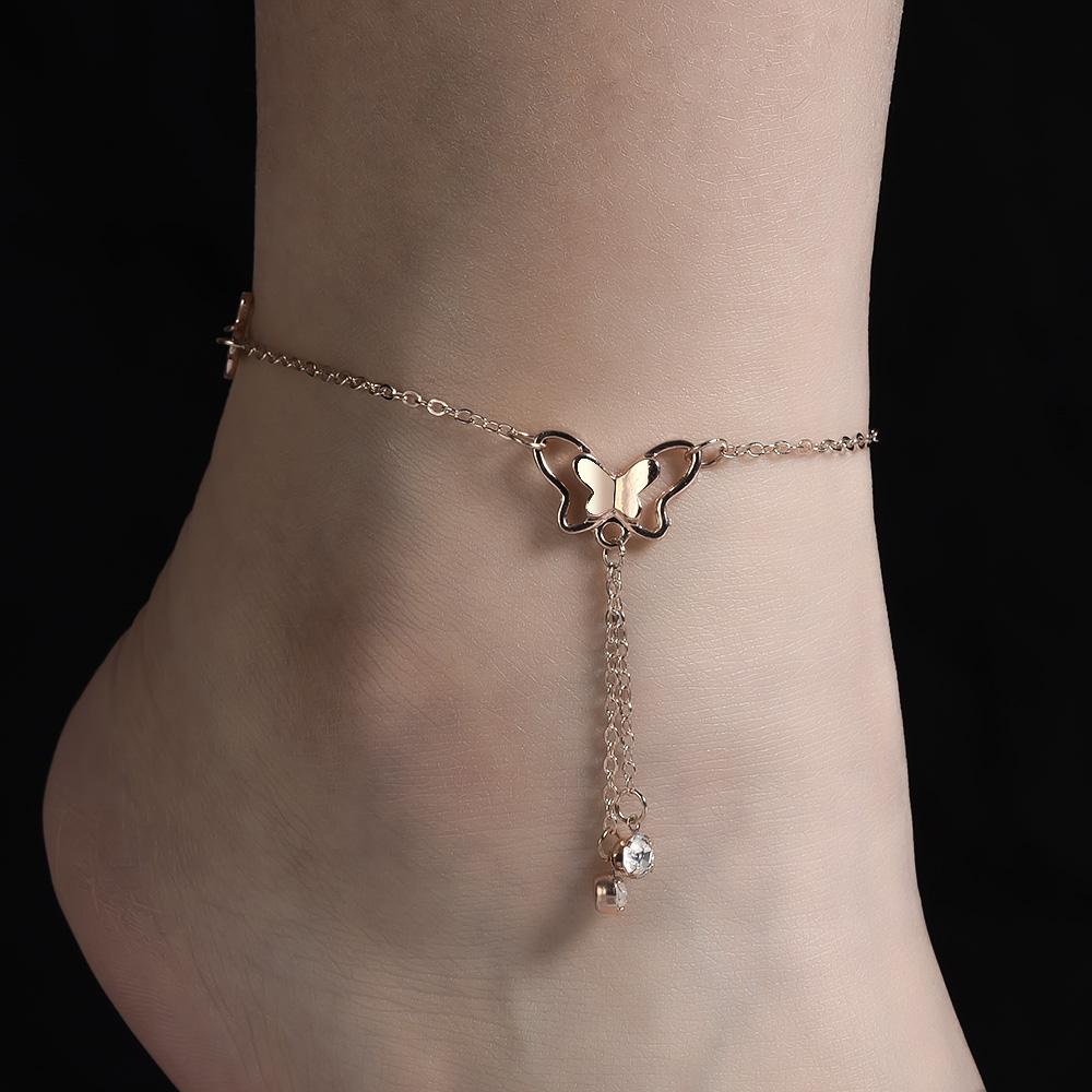 

1 шт. Элегантный ножной браслет с кисточкой бабочки