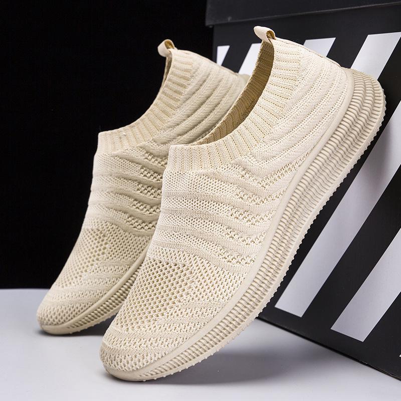 2024 Spring/Summer Men's Breathable Mesh Flyknit Casual and Running Sock Shoes