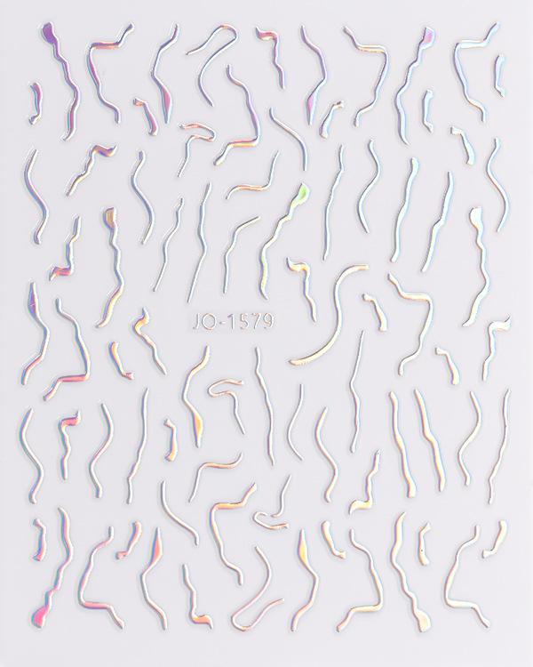 

Aurora Style Silver Nail Stickers - Hot-Selling Nail Decals in Stock