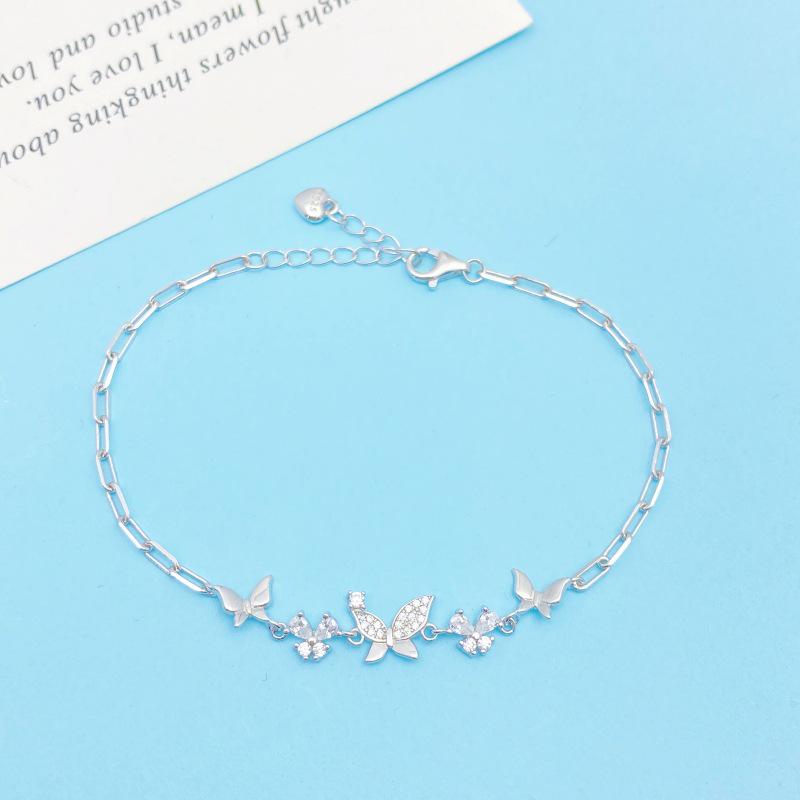 Yearly Blessing S925 Sterling Silver Luxury Butterfly Bracelet – Elegant Jewelry Gift for Women, Valentine's Day & Best Friends