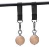 6pcs Wooden Pull Up Ball Grip Nylon Webbing Climbing Holds Ball Hand Grip Gym Strength Training