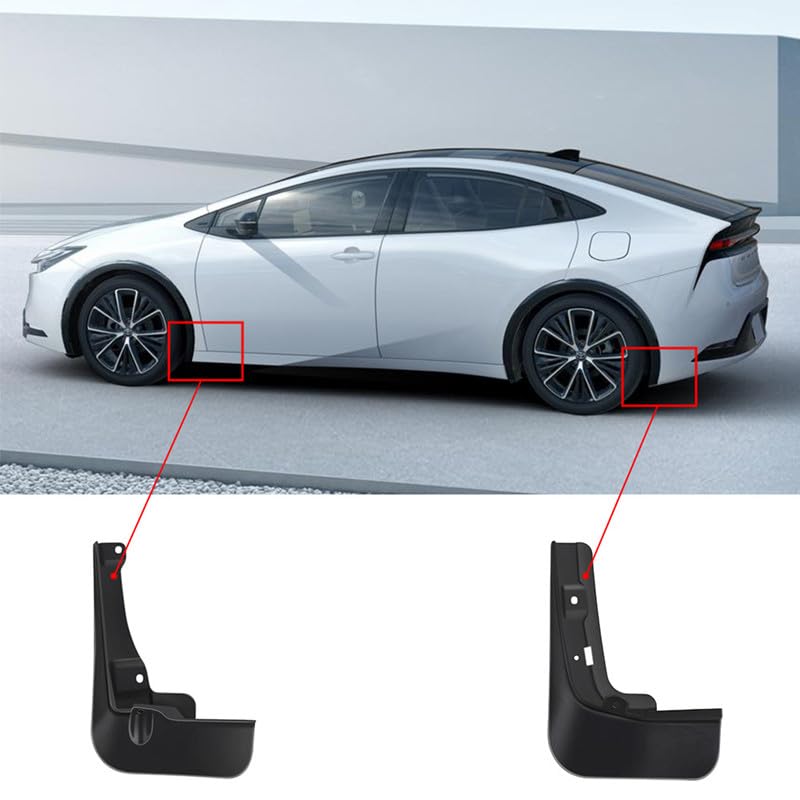 AKUSESARI Mudguards Fenders Splash Guards for New Prius 60 Series Exterior Abrasion Resistant Custom Parts Front Rear Set Option Accessory PP Plastic