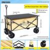 Portable Foldable Camper Van Cart: Hand-Pulled Travel Trailer for Kids, Outdoor Use.