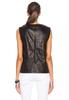 Lässiges, handgefertigtes Top aus echtem schwarzem Lammleder für Damen – elegant und stilvoll.