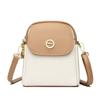 Fashion Color Blocking PU Leather Woman Mobile Phone Bag and Purses New Leisure Lady Crossbody Bag Luxury Designer Shoulder Bag