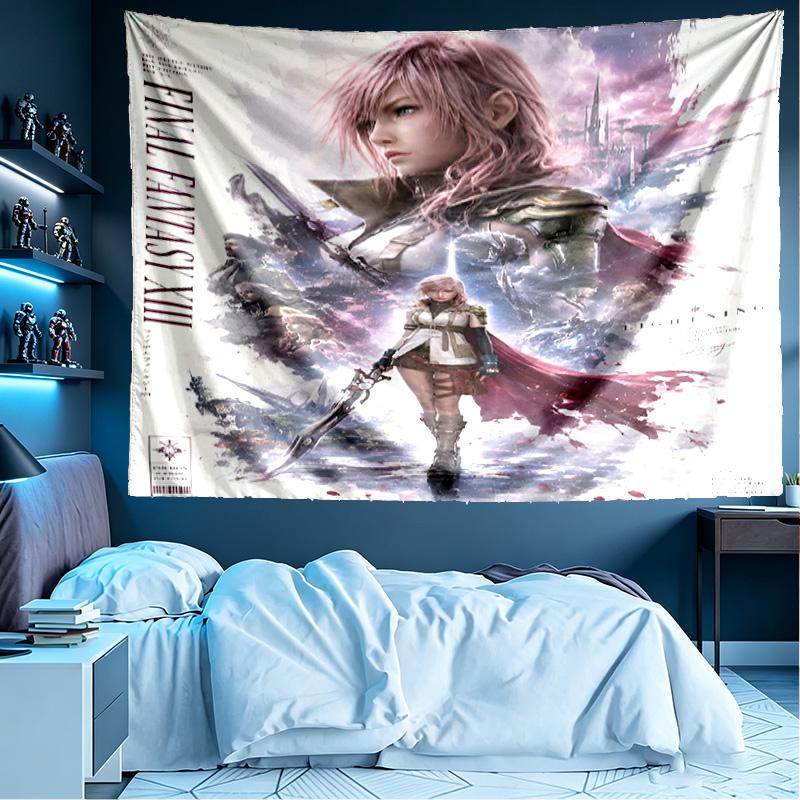 Final Fantasy Print Tapestry, Lightweight Wall Hanging, for Bedroom, Dorm, Living Room, Home Art Decor, Birthday Christmas Gift for Friends