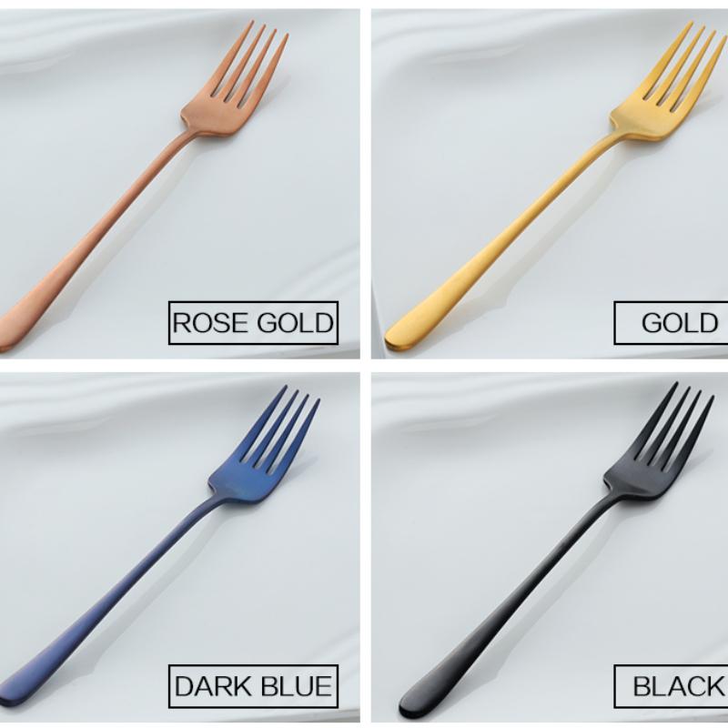 Exquisite 304 Stainless Steel Fork Practical Korean Steak Fork Cake Fruit Dessert Fork Kitchen Tableware Party