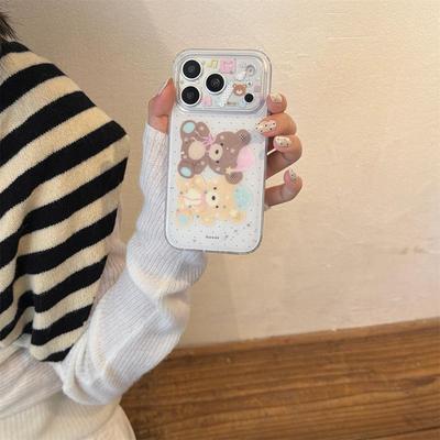 Adorable Bear Double Layer Anti-Drop Case for iPhone 14/13 - Fits Apple 17/16/15 PROMAX