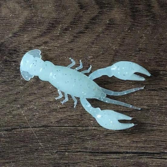 10Pcs/Pack 2.2g/5cm Soft Shrimp Lure Vivid PVC Plastic Strong Flexible Shrimp Bait for Saltwater