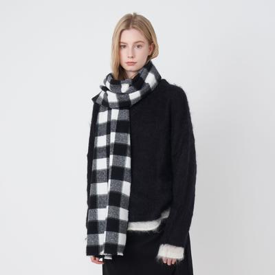 AC Plaid Scarf New Checkerboard Plaid Women's Imitation Cashmere Scarf Winter Soft Waxy Warm Scarf Shawl