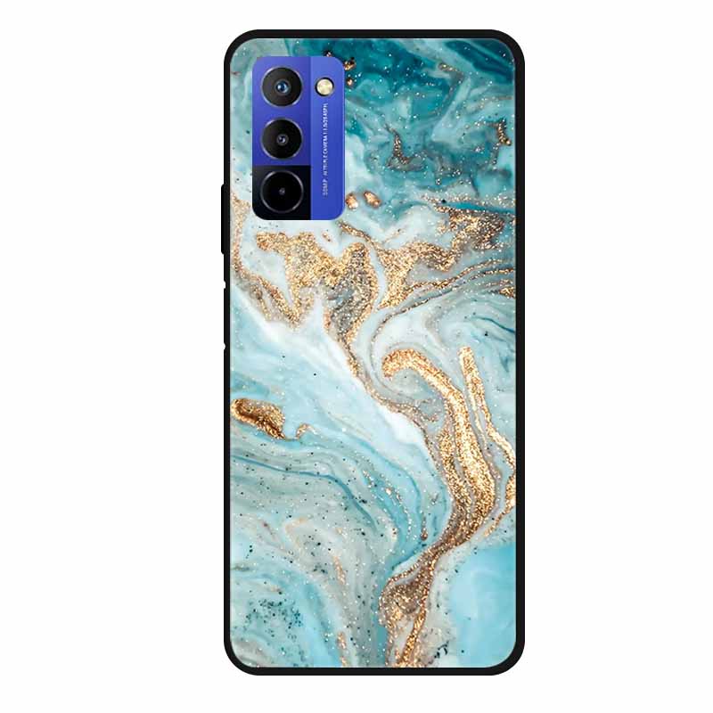 Für Wiko 10 Hülle Marmor 6,75" TPU Weiches Silikon Rückseite Handyhülle für Wiko 10 Wiko10 Coque Cartoon Antischock Stoßfest Funda