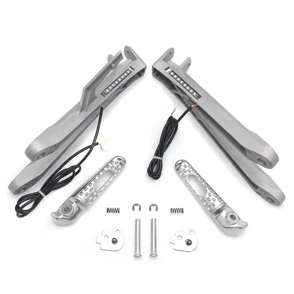 Passenger Footrest Bracket W/ LED Signal for Honda CBR600RR 2005-2006 Motorcycle Parts Silver Rear
