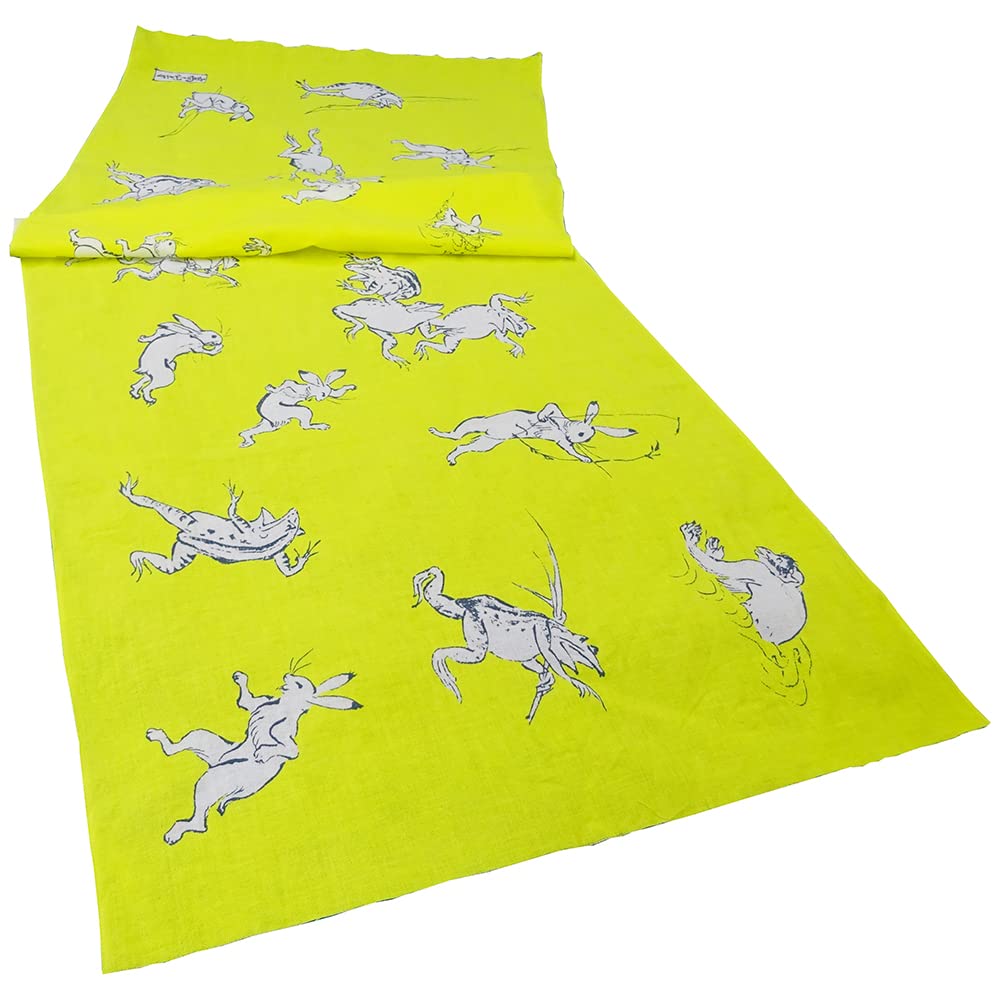 Geisodo Tenugui Yellow (Choju Giga) T-21