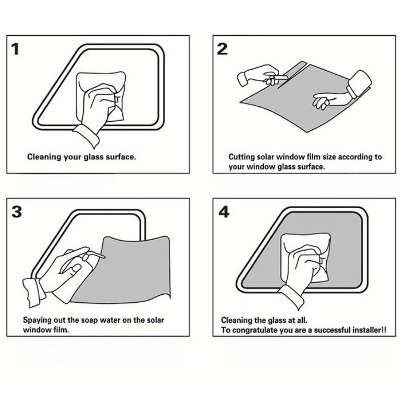 Black Car Window Film 5%/20%/35%/50%/70% VLT Window Tinting Glass Shading Sticker Summer UV Protector Auto Accessories
