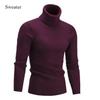 Maglieria alla moda da uomo a collo alto autunno e inverno slim base calda casual maglione a tinta unita