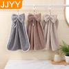 Thick Coral Fleece Absorbent Hanging Towel Super Soft Kitchen Towel Sanitary Napkin Dish Towel