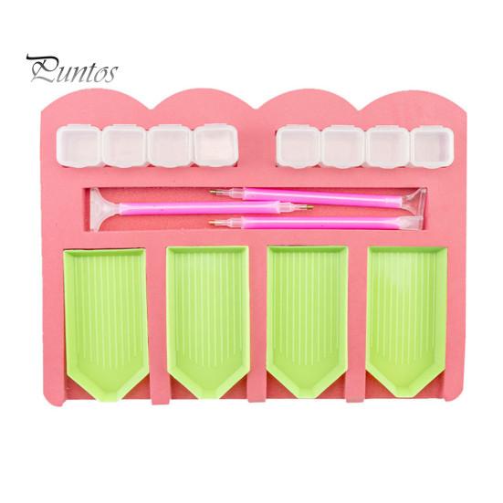 

Многофункциональная стойка для хранения, дрель, ручка, DIY лоток, держатель для алмазной живописи, набор инструментов розовый