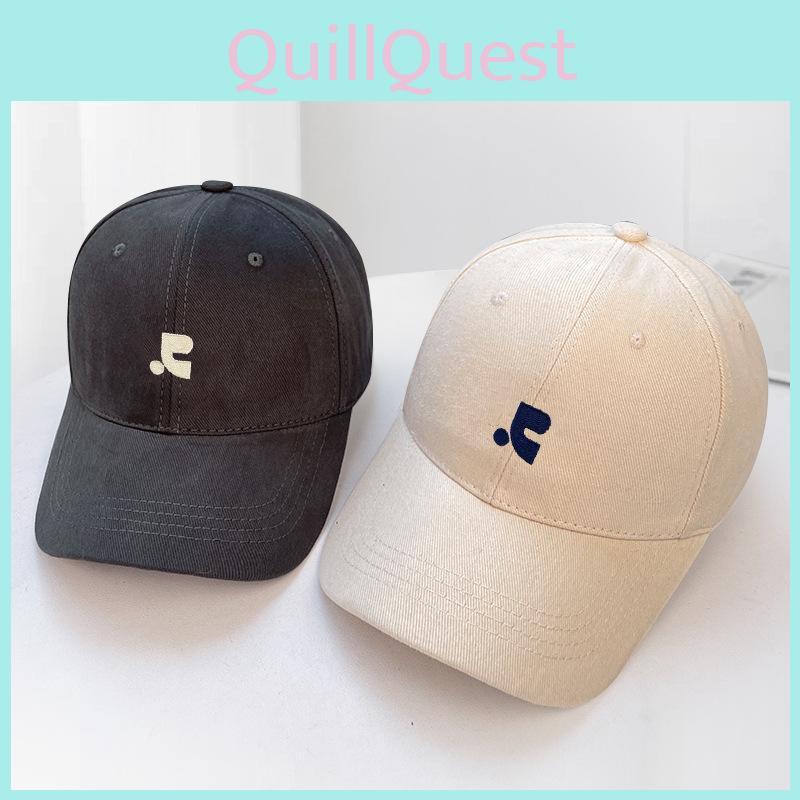 Women Solid Color Cotton Baseball Caps Embroidered Commuting Outings Casual