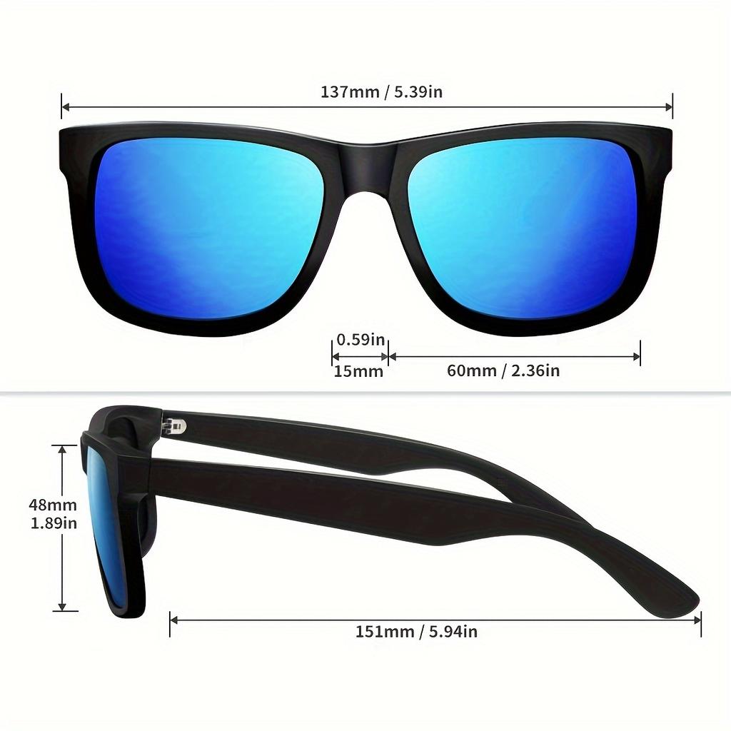 3PCS Fantasy Classic Square polarized fashion glasses for men and women outdoor sports party vacation travel driving fish