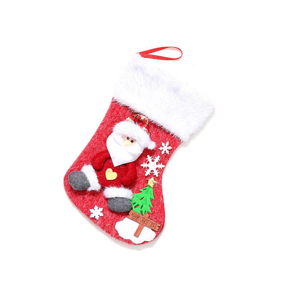 Snowman Christmas Stockings Candy Bag Cartoon Christmas Hanging Socks For Fireplaces Home Office Party Decorations