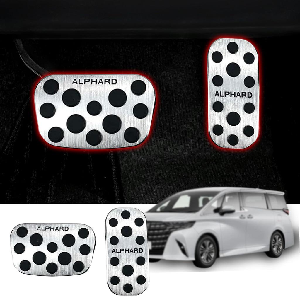 Yamlten Alphard Pedal Cover 2022 Compatible with Alphard 20 Series and 30 Series Accelerator Easy No Tools Required (January - Present) Pedal,