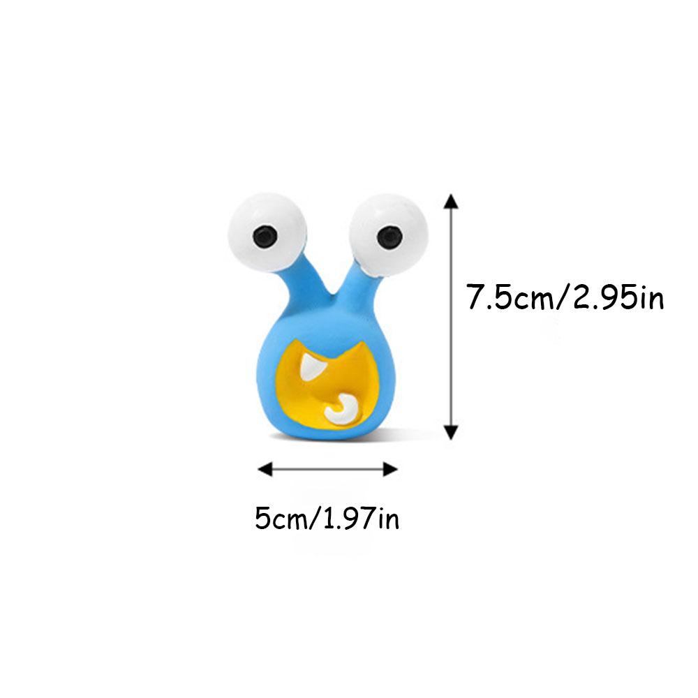 Latexleksak för husdjur Tecknad Utomjording Monster - Hundtuggdjur, Bitbeständig, Pipande, för Valpar Små Hundar, Tandvård,