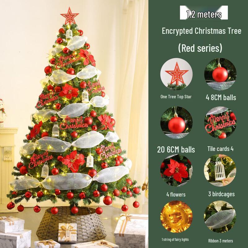 Densely Packed Artificial Christmas Tree