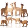 TOYMANY 8-Piece Alpaca Figure Set, Animal Figures, Alpaca Model, Parent and Child Figures, Realistic Animal Model, Popular Animal Toy, Birthday Gift,