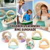 Inflatable Baby Swim Ring with Removable Sunshade Canopy Adjustable Design for Water Safety and Comfort Suitable for Pool and Beach Use