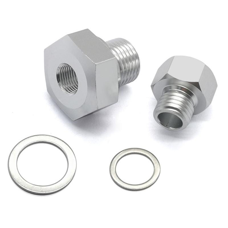M12x1.5 M16x1 5 to 1/8 NPT Adapter Replacement Metal Engine Oil Pressure Sensor Adapter for LS Series Easy Installation