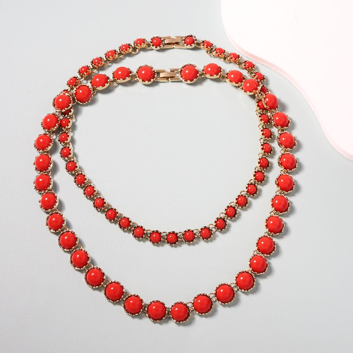 Персонализированное ретро хай-энд нишевое дизайнерское двухслойное накладное ожерелье геометрической круглой формы с замком, простое