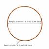 1Pcs African Gold Color Shiny Bangles Dubai Circle Bracelet Jewelry For Women Girls Ethiopian Bride Wedding