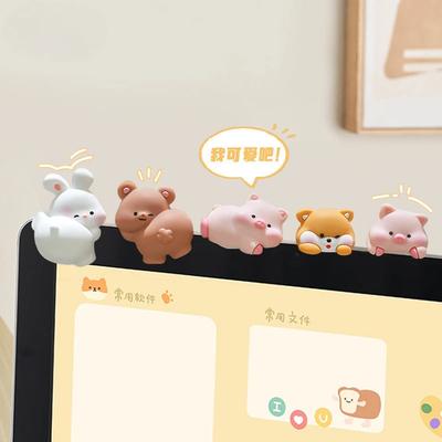 Kreativní Kreslený Park Zábavy Roztomilé Mini Auto Widget Kancelářský Stolní Dekorace Roztomilá Malá Růžová Vepřová Kočka Stolní Figurky Miniatury
