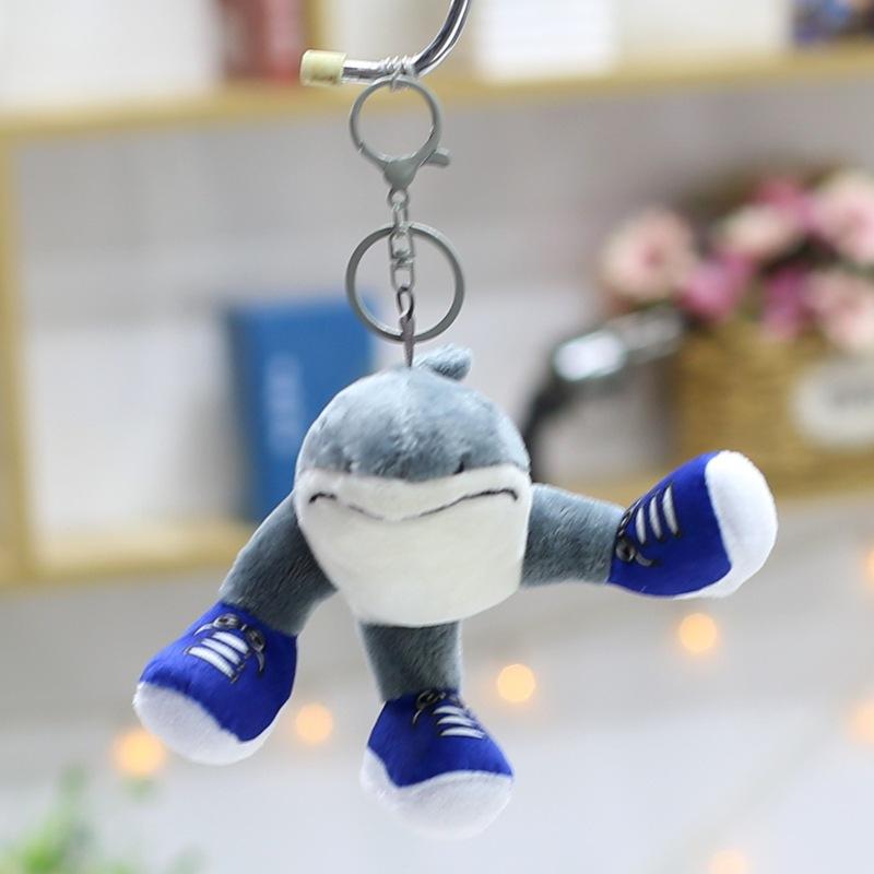 Mountain and Sea Ceremonial Wooden Stick Man Doll Pendant Keychain Shark Doll Small Doll Banana Monkey Plush Toy