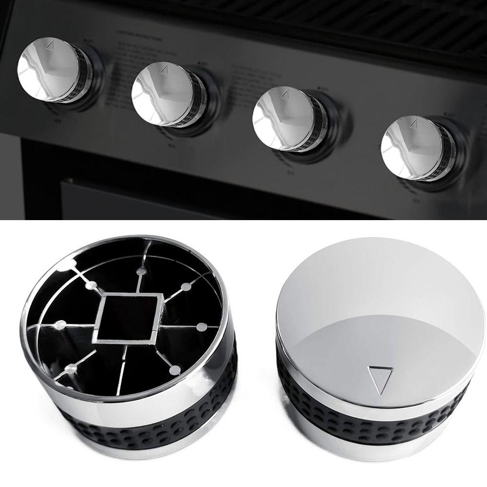 With Nonslip Grip Barbecue Stove Knob Chrome Plated Switch Knob New Gas Grills Replacement Parts