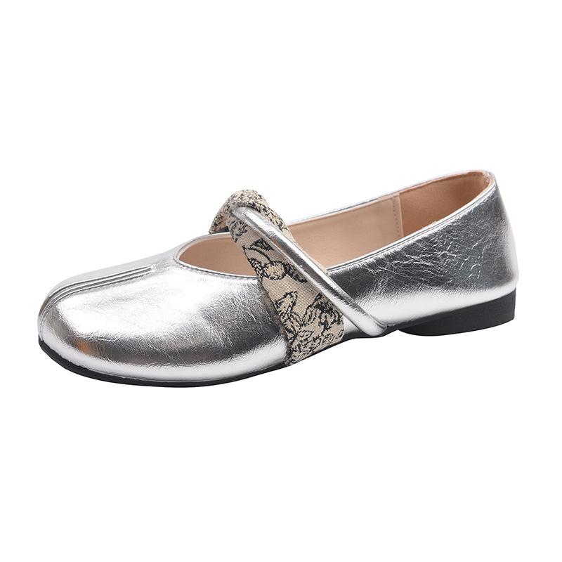 2025 spring and summer new ballet single shoes women's shallow mouth flat shoes gentle evening new Chinese Mary Jane shoes