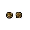 French Retro Minimalist Luxury Round Leaf Flower Stud Earrings Niche Design Sense Temperament Versatile Earrings Foreign Style