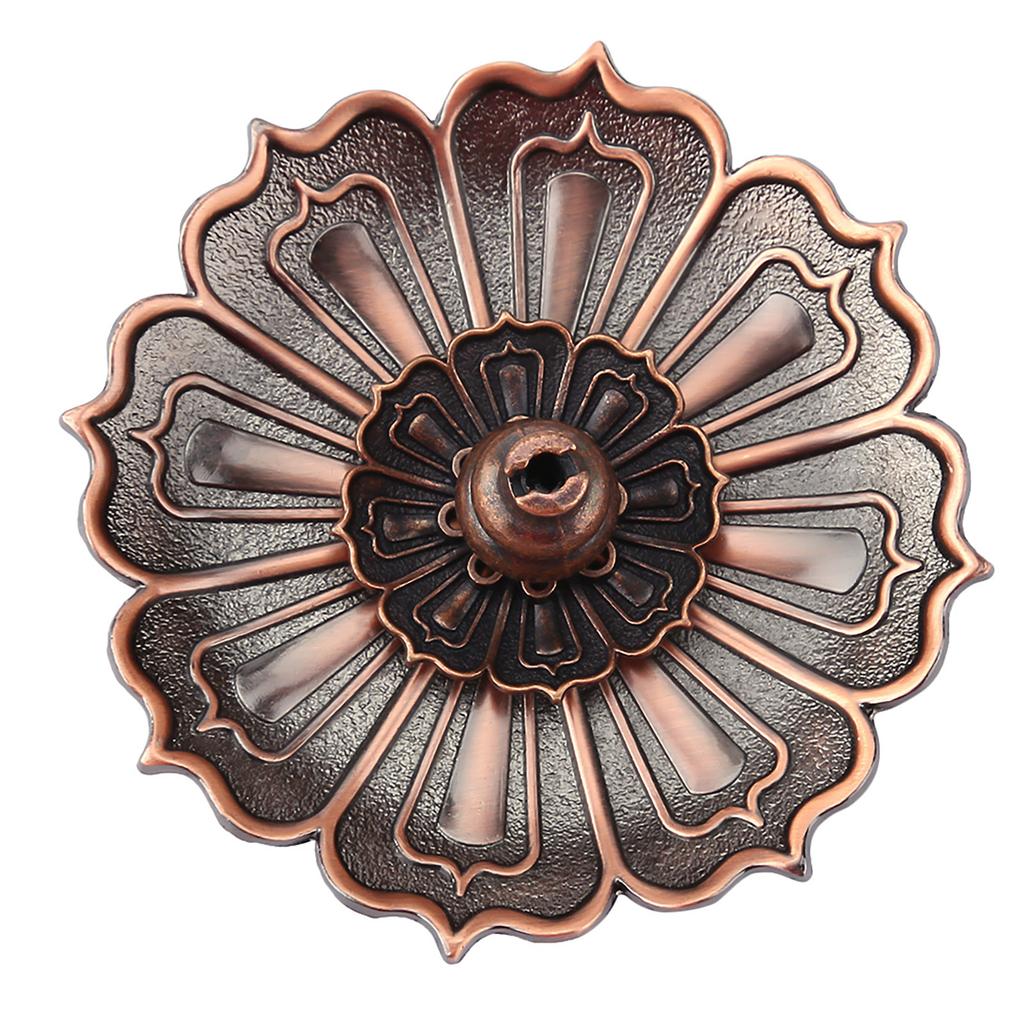 Copper Flower Incense , Flower Modeling Incense Holder Meditation Aid Sleeping Craft Ornament for Home Decor Furnishi