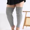 Scaldamuscoli da Donna Taglie Forti Lavorati a Maglia a Treccia Sopra il Ginocchio Alti sulla Coscia Calzini Senza Piedi Caldi Calze per Stivali Invernali Streetwear