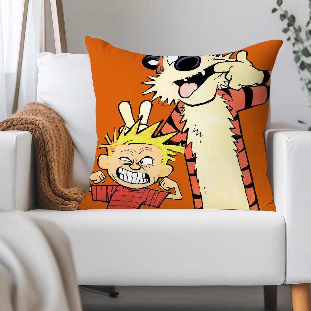 

Fairy Tale Books C-Calvin And H-Hobbes Pillow Case Applicable Space For Guest Rooms Interiors Cars Office House Decoration 12x12Inch