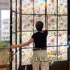 Autocollants de fenêtre arc-en-ciel, Film de confidentialité dépoli, Film de fenêtre de confidentialité semi-transparent pour salles de bain
