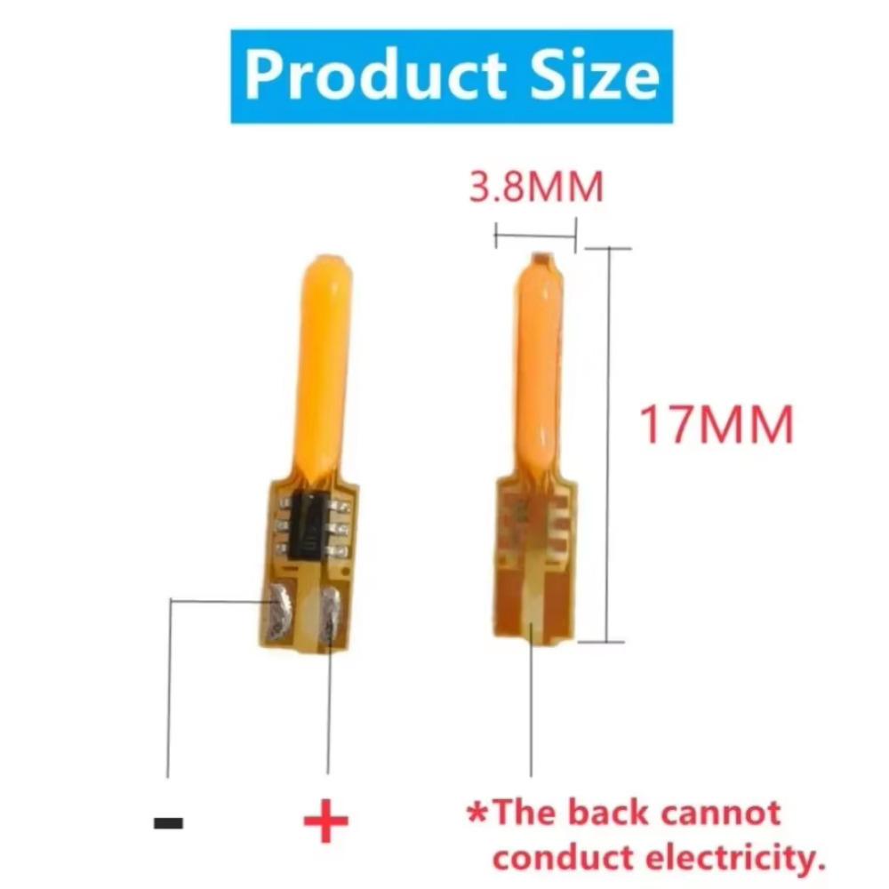 2Pcs Led Flash Flame Candles New 3V 17mm Filament 1800K Warm Light DIY COB Diode Party Holiday Decoration Edison LED Bulb Accessories