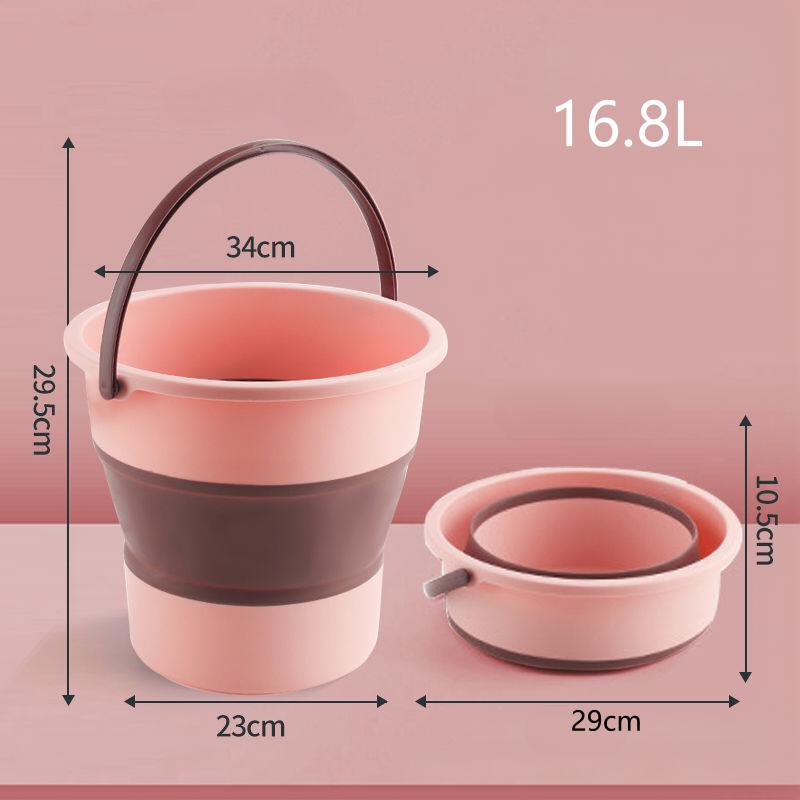 Folding Bucket Multifunctional Silicone Bucket for Car Washing Fishing Camping Water Container Collapsible Bucket