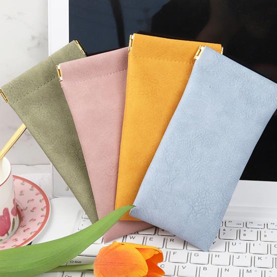 Pouzdro na brýle Pouzdro na brýle Vodotěsná měkká umělá kůže odolná proti rozbití Pouzdro na sluneční brýle se samozavíracím designem Cestovní pouzdro s tenkým rukávem