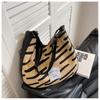 Kleine Tasche Damen Große Kapazität Schultertasche Zebra Umhängetasche Canvas Einkaufstasche