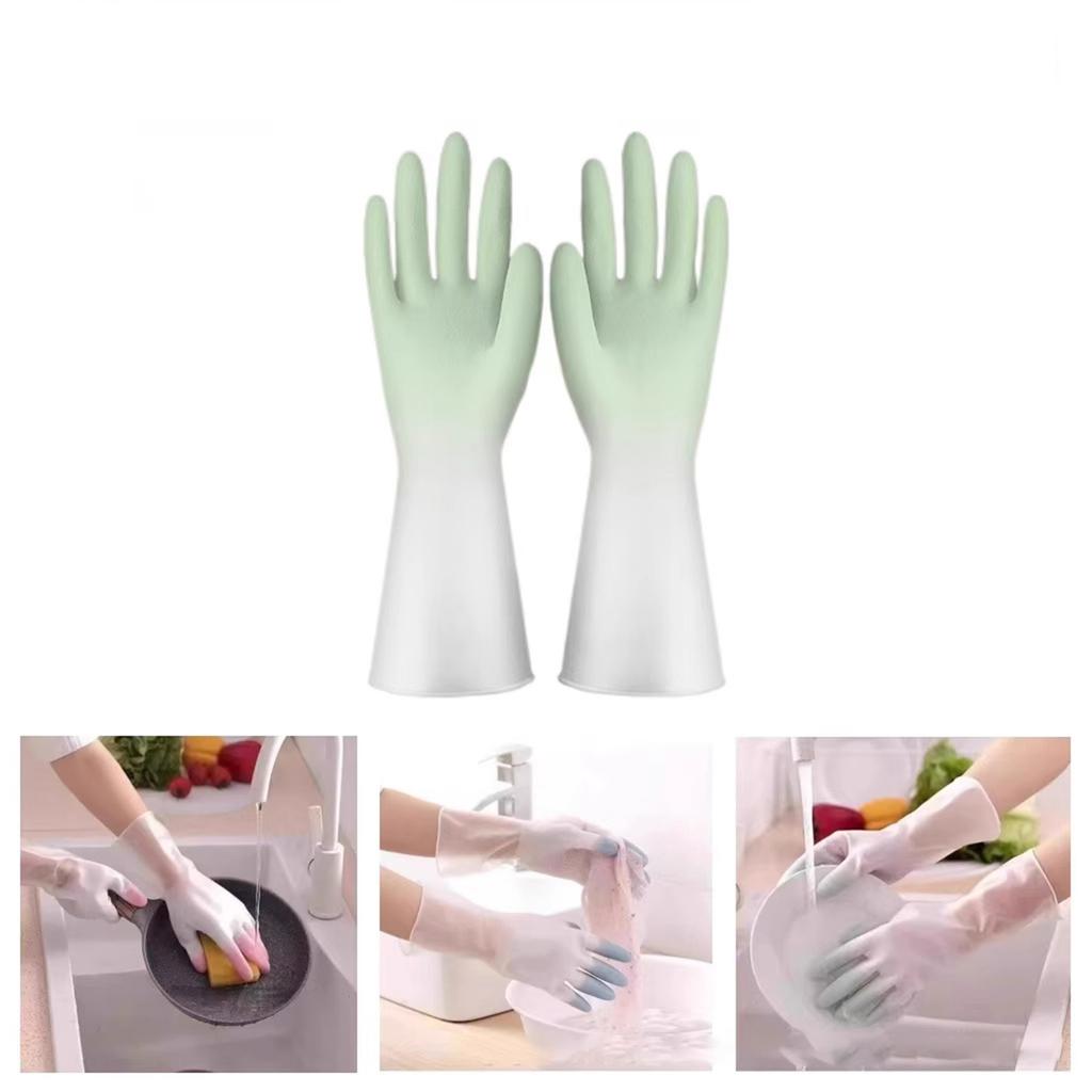 Reusable Household Cleaning Gloves with Extended Cuffs for Dishwashing Kitchen Bathroom Laundry and General Home Use Latex Free Design Comfortable Fit