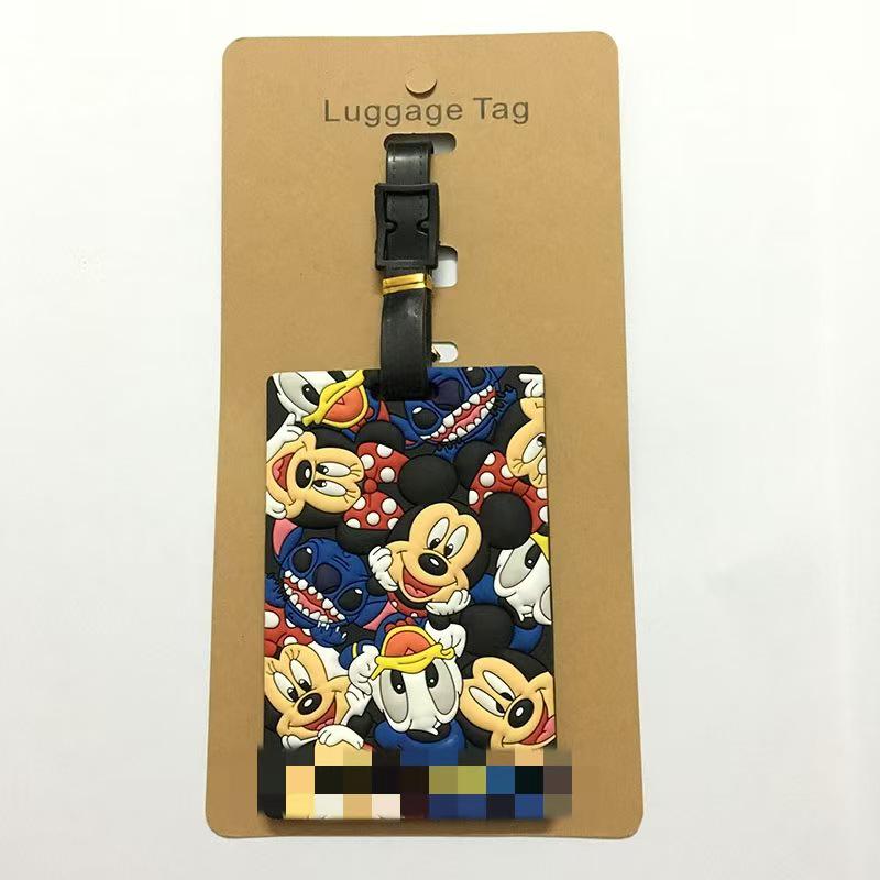 Cute Cartoon Bowknot Silicone Luggage Tag - White Palm Design
