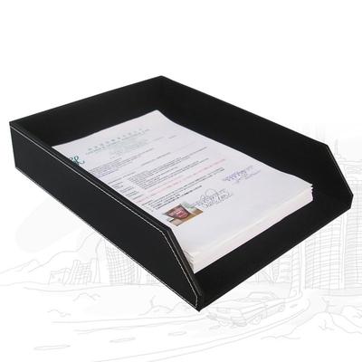 Leather A4 Paper Tray File Tray File Box Business Document Box Office Supplies